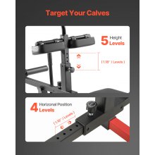 VEVOR Máquina de Pantorrillas Sentado en Gimnasio y Casa 1422 x 893 x 591 mm
