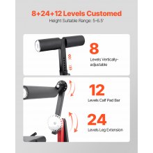 VEVOR Máquina de Extensión y Curl de Piernas Carga 259 kg 1065 x 997 x 965 mm