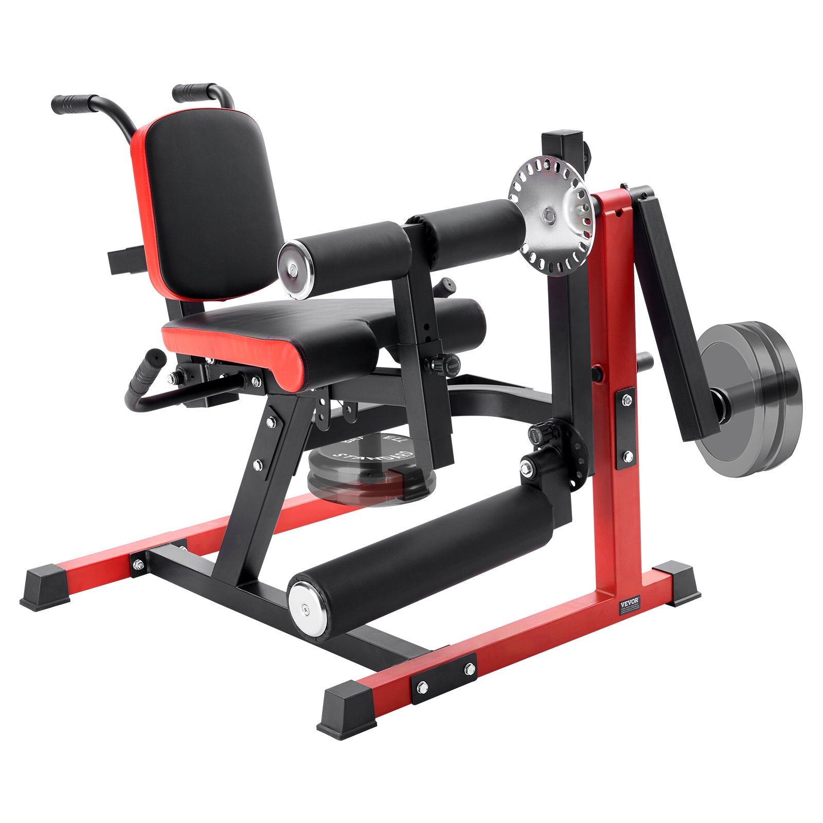 VEVOR Leg Extension and Curl Machine, Seated Leg Rotation for Thighs, Adjustable Device for Special Lower Body Exercises, Home Gym Training Bench, 250 kg Load Capacity
