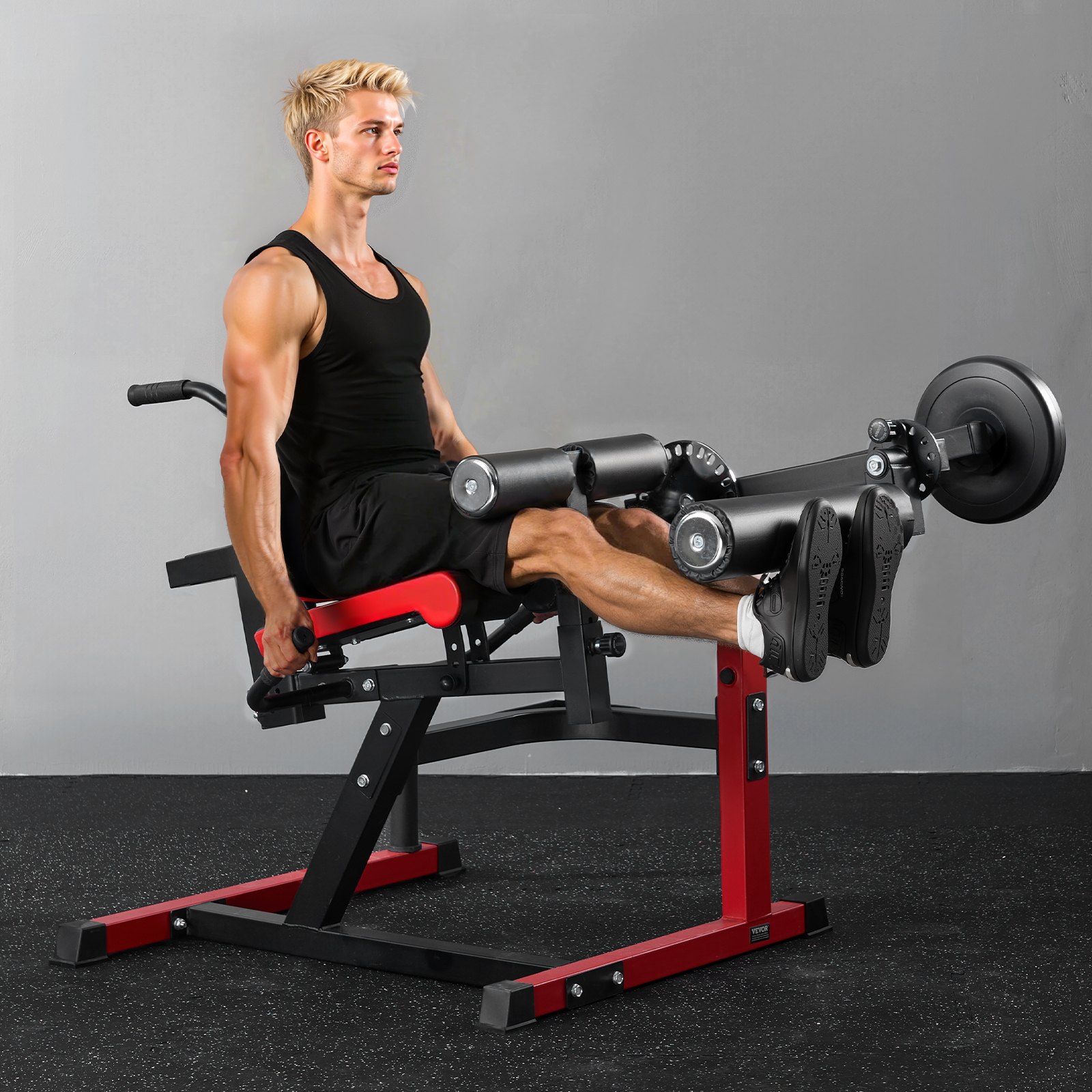 VEVOR Máquina de Extensión y Curl de Piernas, para Ejercicios Especiales de la Parte Inferior del Cuerpo, Banco de Entrenamiento para Gimnasio en Casa, Capacidad de 259 kg, 1065 x 997 x 965 mm