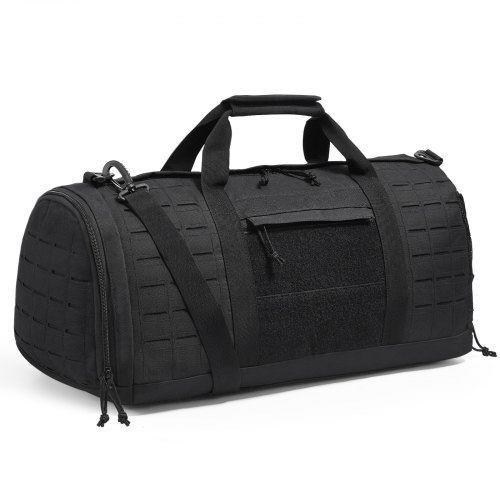 VEVOR Bolsa de Viaje Táctica Grande de Equipo Deportivo 550 x 290 x 280 mm 45 L con Diseño Molle y Compartimento para Zapatos, Bolsa de Viaje Militar Bolsa de Equipo para Viaje, Deportes, Negro