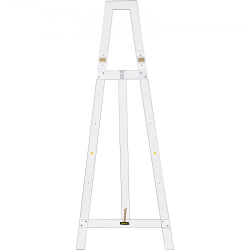 VEVOR Caballete de Pintura Ajustable 58"x22"x15/22/29/36" Soporte de Caballete 4,7kg Caballete de Exhibición con Material de Acrílico Duradero y Transparente para Bodas, Bailes, Producciones Teatrales