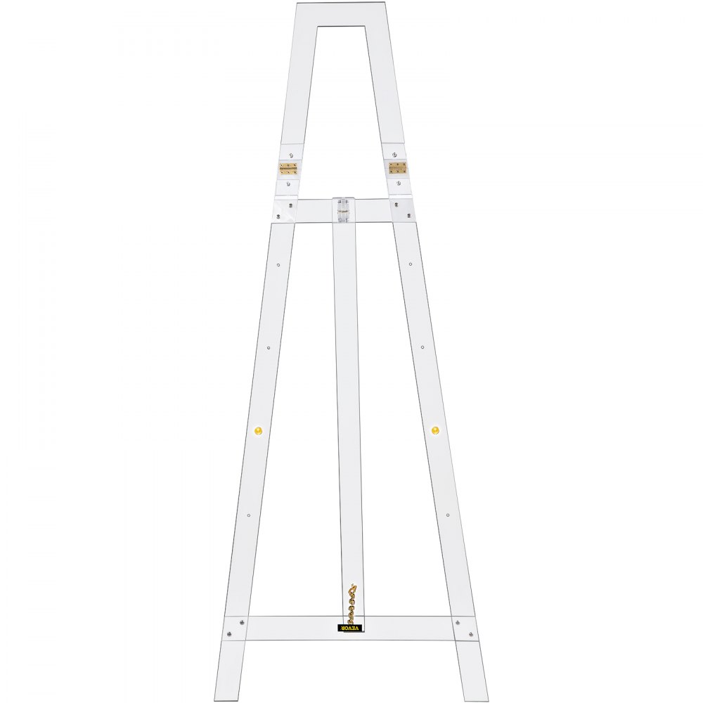 VEVOR Caballete de Pintura Ajustable 58"x22"x15/22/29/36" Soporte de Caballete 4,7kg Caballete de Exhibición con Material de Acrílico Duradero y Transparente para Bodas, Bailes, Producciones Teatrales