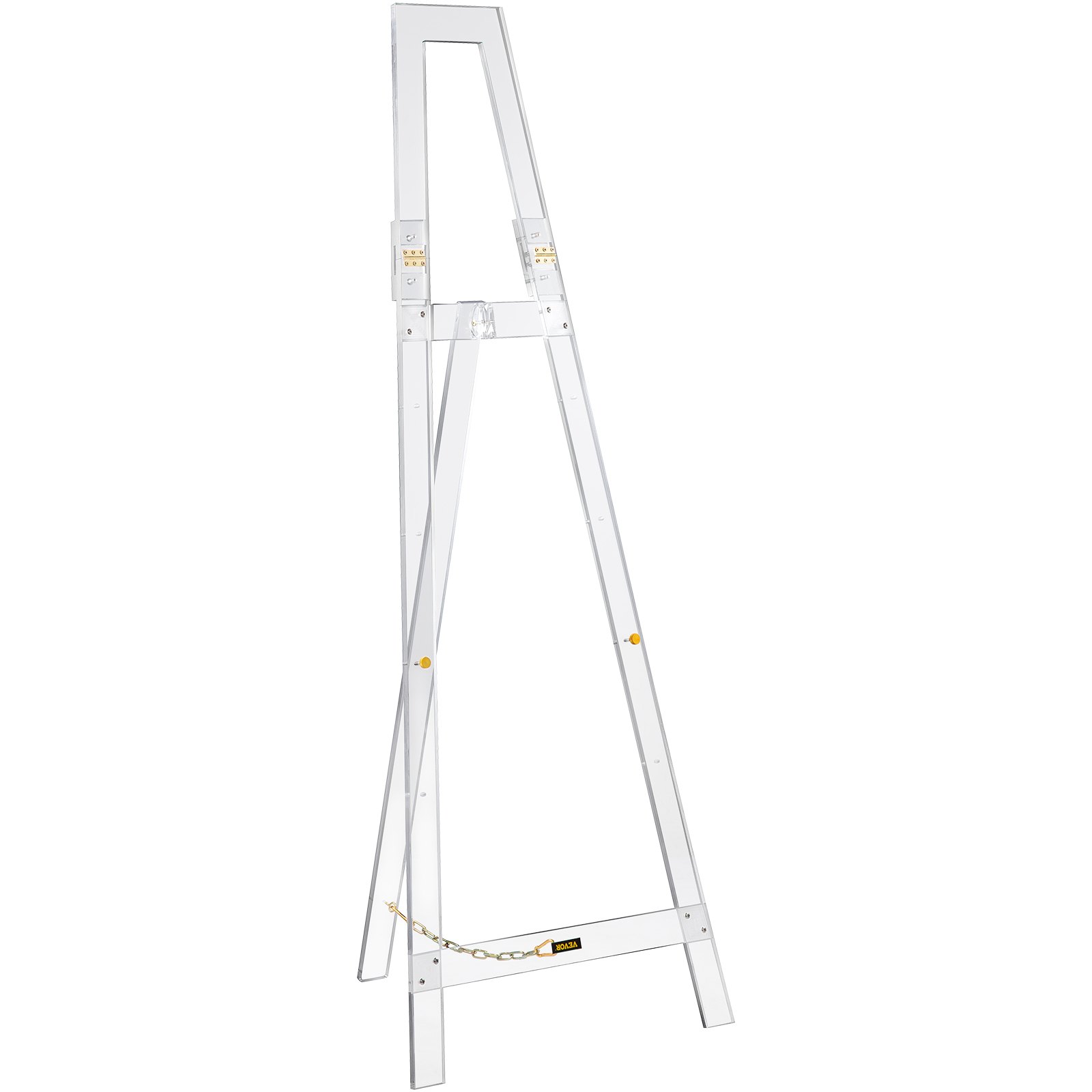 VEVOR Caballete de Pintura Ajustable 58"x22"x15/22/29/36" Soporte de Caballete 4,7kg Caballete de Exhibición con Material de Acrílico Duradero y Transparente para Bodas, Bailes, Producciones Teatrales