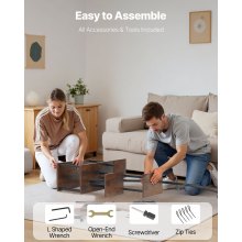 VEVOR Soporte para Plantas con Luz de Cultivo 7 Niveles Alto de 166,5 cm, Forma de Media Luna 2 Piezas, Estante con Luz para Plantas, 3 Temporizadores y 10 Niveles de Brillo, para Sala de Estar