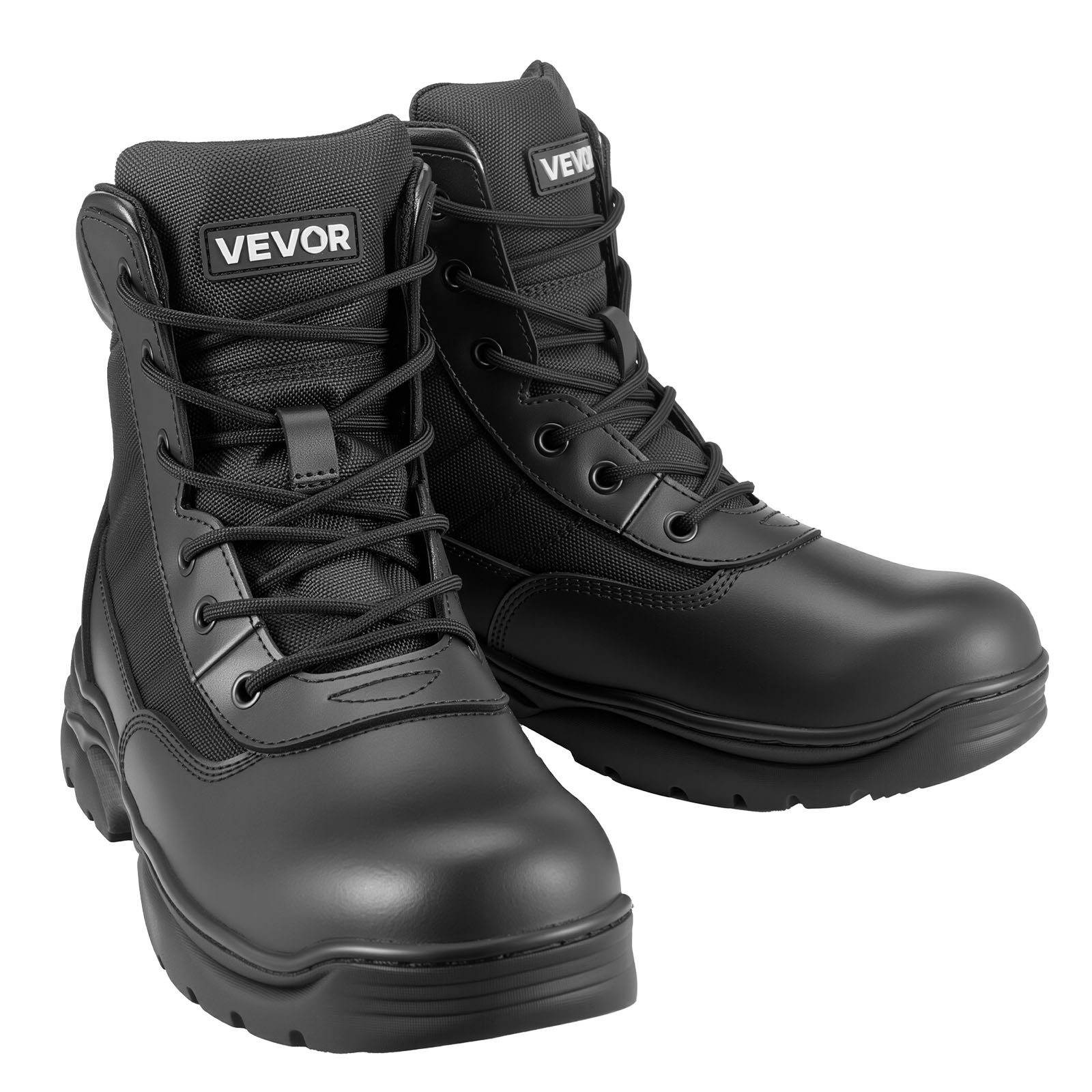 VEVOR Men's Military Tactical Boots, 152.4 mm Combat Hiking Work Boots, Lightweight & Breathable & Sturdy Mens Motorcycle Interceptor Trooper Boot, for Outdoor Security Mountaineering, UK Size 8