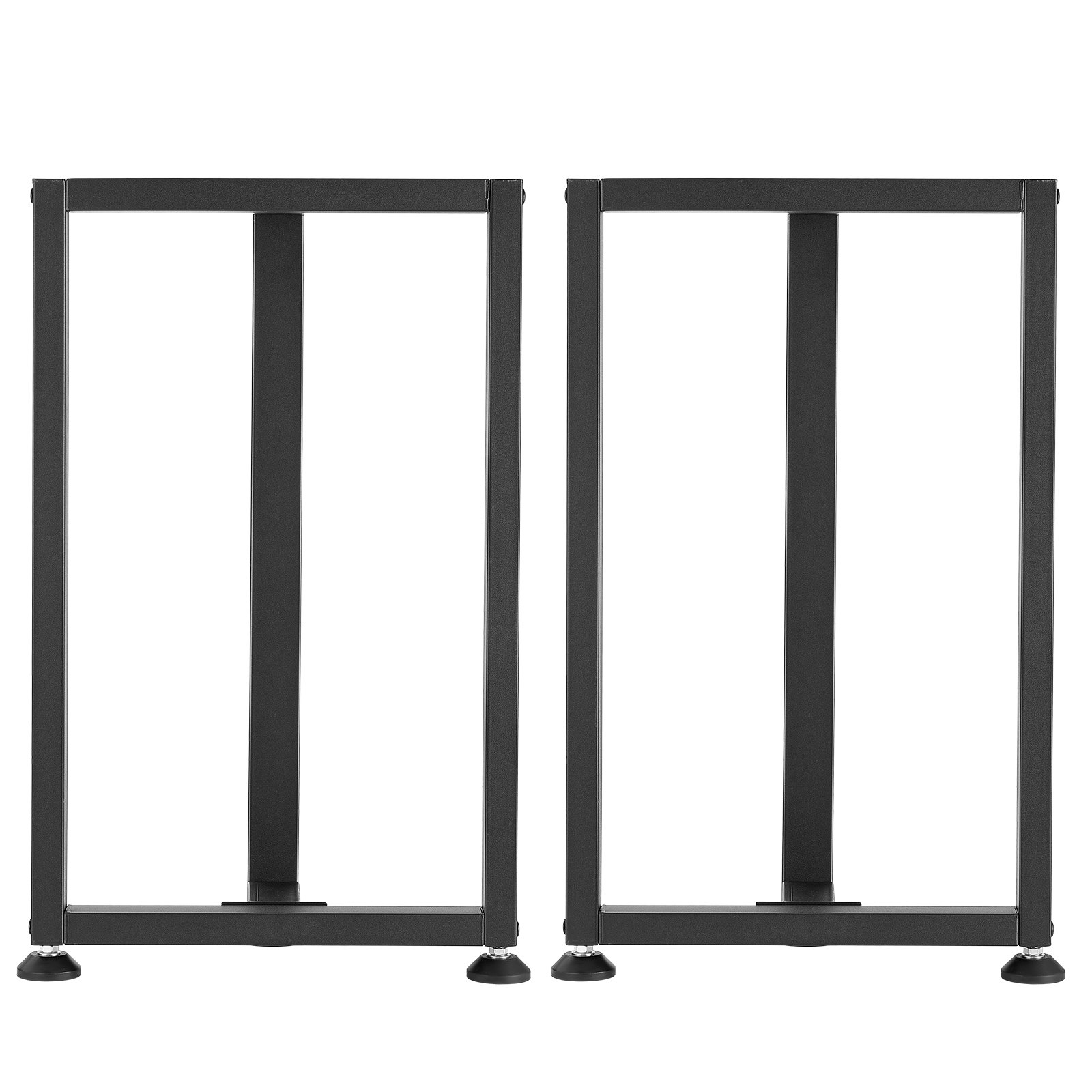 VEVOR Patas de Mesa en Forma de T de Acero al Carbono, Capacidad Máxima 1000 kg, 740 x 450 mm, Juego de 2 Patas Cuadradas con Kit de Herrajes para Muebles, Escritorio, Mesa de Bar y Banco de Trabajo