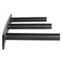 VEVOR Soportes Flotantes para Estantes de Alta Resistencia, 1 Pieza, 863,6 x 157,4 x 38,1 mm, Soporte Oculto, Resistente a la Corrosión, Capacidad de Peso de 86 kg para Montaje en Pared, Negro