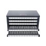 VEVOR Tap Dispenser Cabinet, 5-Drawer Thread Organizer for #2-56-#12-28 Drill Bits, Steel with Labels, Stackable Cabinet with 60 Compartments, Gray