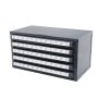 VEVOR Tap Dispenser Cabinet, 5-Drawer Thread Organizer for #2-56-#12-28 Drill Bits, Steel with Labels, Stackable Cabinet with 60 Compartments, Gray
