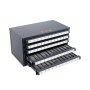 VEVOR Tap Dispenser Cabinet, 5-Drawer Thread Organizer for #2-56-#12-28 Drill Bits, Steel with Labels, Stackable Cabinet with 60 Compartments, Gray
