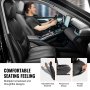VEVOR Fundas de Asiento Universales Delanteros, 6 Piezas de Funda de Asiento de Piel Sintética, Diseño Completamente Cerrado, Reposacabezas Desmontable y Compatible con Airbag, para los Coches, Negro
