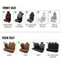 VEVOR Fundas de Asiento Universales para Asiento Delantero y Trasero, 13 Piezas de Funda de Asiento de Piel Sintética, Diseño Completamente Cerrado, Reposacabezas Desmontable y Compatible, Negro