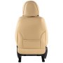 Fundas de asiento de coche VEVOR beige con reposacabezas, diseño elegante desde la vista trasera.