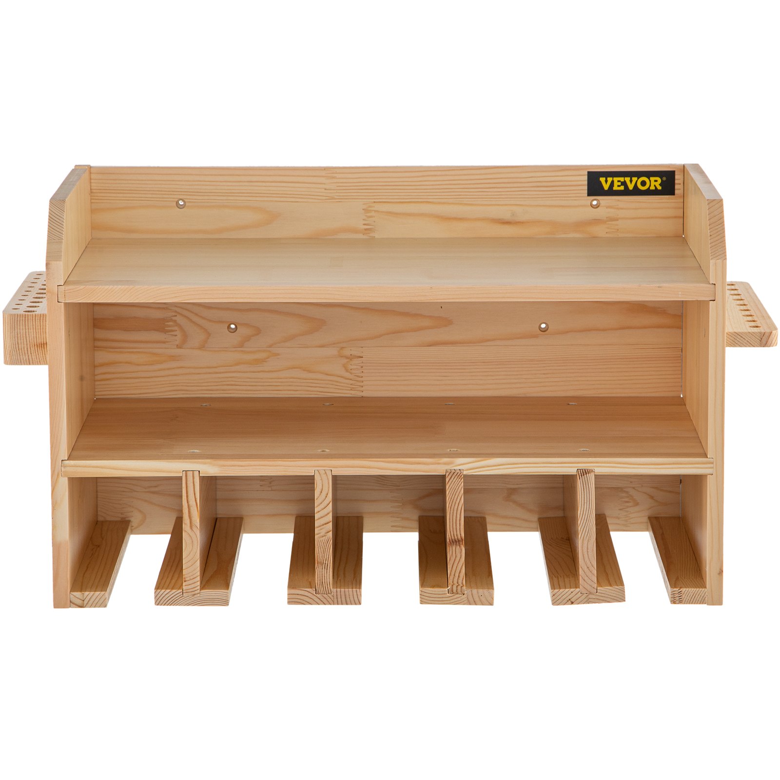 VEVOR Soporte de Pared Inalámbrico de Madera 5 Ranuras Estación de Carga de Herramientas Eléctricas 49,5 x 25,4 x 33,3 cm Material Madera de Pino 50 kg Almacenamiento de Herramientas Eléctricas