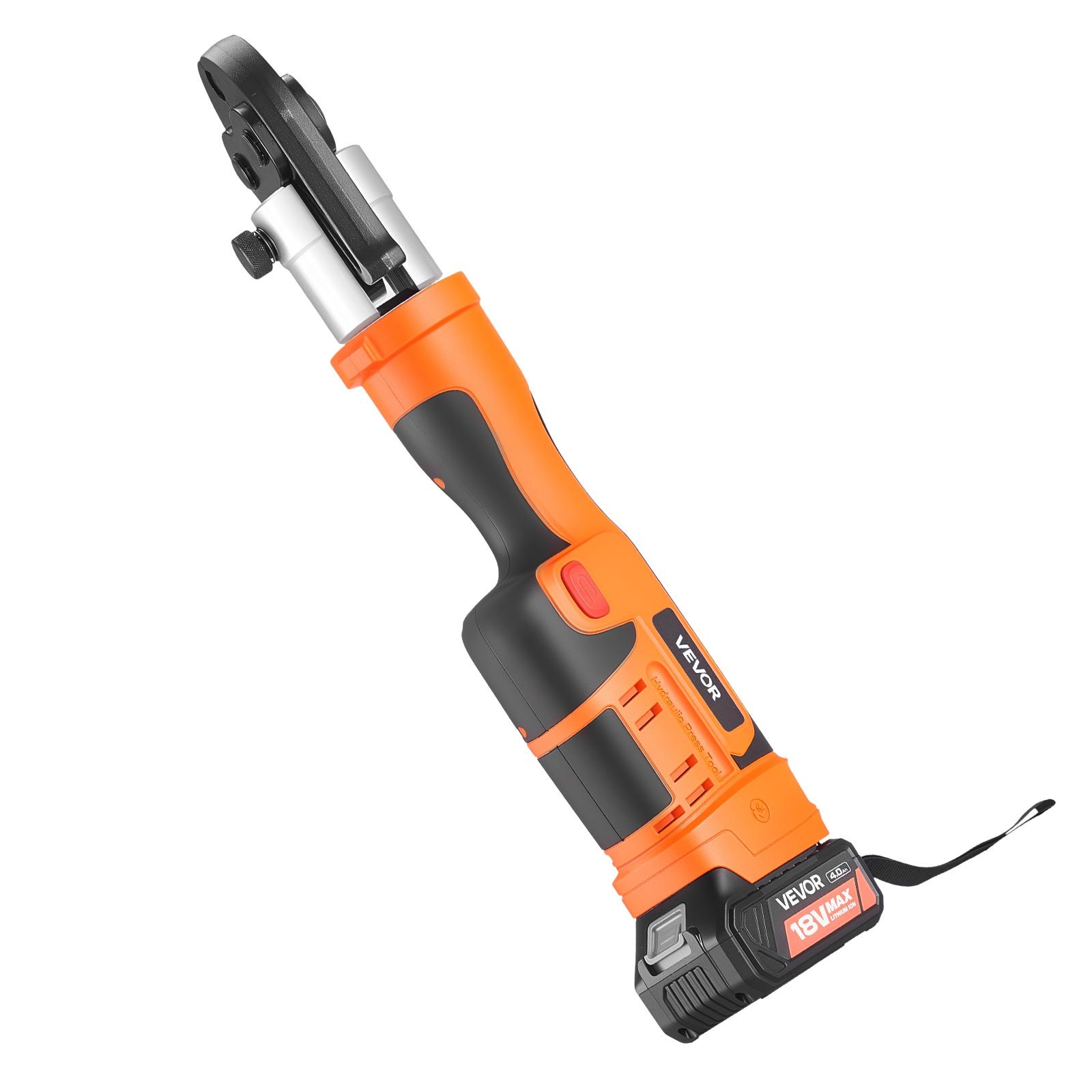 VEVOR Herramienta de Prensado de Tuberías 32 kN 18 V, Juego de Herramientas de Prensado para Tubos con Mordazas V15 V22 V28 Perfil V, Prensadora Inalámbrica para Fontanería Incluye Cargador Baterías