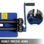 VEVOR Máquina Dobladora Manual de 460 mm Curvadora de Tubos, Herramienta de Laminado de Rodillos de Bolas Espesor de 1,2 mm, Máquina de Prensado Rotativo Profundidad 45,72 cm con 6 Juegos de Rodillos