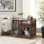 VEVOR Jaula para Perros Estilo Mueble con Almacenamiento 1041,4 x 599,44 x 919,48 mm Muebles para Perros de Raza Grande con Puertas Dobles, Jaula de Madera para Perros en Interiores, Marrón Rústico