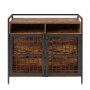 VEVOR Jaula para Perros Estilo Mueble con Almacenamiento 1041,4 x 599,44 x 919,48 mm Muebles para Perros de Raza Grande con Puertas Dobles, Jaula de Madera para Perros en Interiores, Marrón Rústico