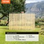 VEVOR Valla de Láminas de Bambú Natural 4 x 1,8 m Pantalla de Privacidad Rollo Protector Decorativo de Bambú para Ocultación en Jardín, Patio Trasero, Balcón, Terraza, Junto a la Piscina