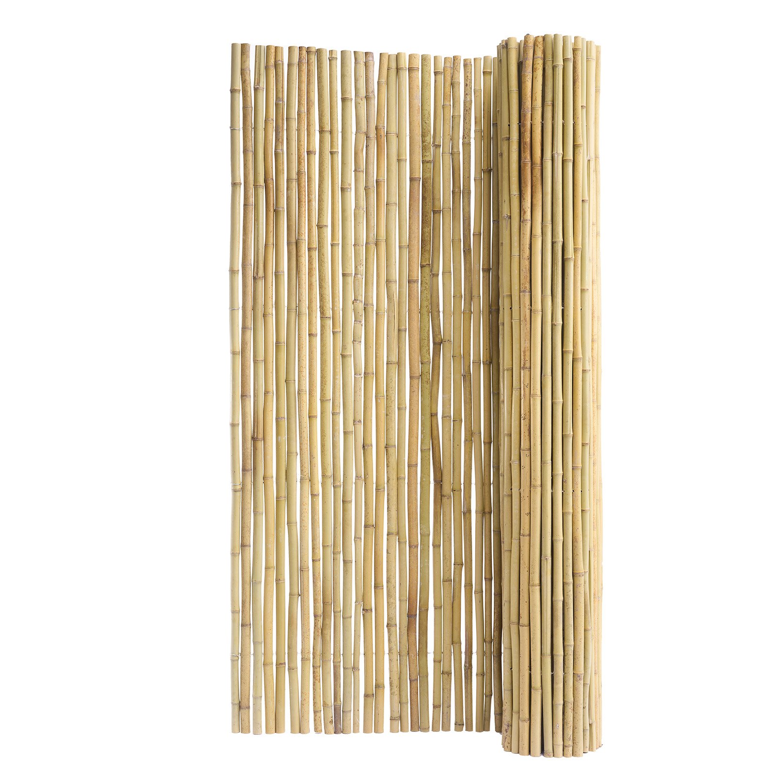 VEVOR Valla de Bambú Natural 2,4 x 1,8 m Pantalla de Privacidad Rollo Protector de Bambú Decorativo Pantalla de Privacidad para Jardín, Patio Trasero, Balcón, Terraza, Piscina, Terraza