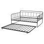 VEVOR Full Size Daybed Frame, Day Bed with Trundle, Heavy Duty Metal Platform Bed Frame, Full Daybed with Metal Slats Support for Living Room, Bedroom, Guest Room, Easy Assembly, Black