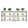 VEVOR DIY Plant Shelf with Grow Lights, 180cm Tall Indoor Plant Stand with Wheels, 192W 5000K Full Spectrum Grow Lights, Heavy Duty Metal Plants Display Rack, Flower Pot Holder for Seed Starting