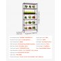 VEVOR Soporte para Plantas con Luz de Cultivo 6 Niveles Alto 180 cm 150 W, Estante para Plantas con Ruedas Giratorias, Temporizador Mecánico, para Crecimiento de Planta, Macetas, 900 x 350 x 1800 mm