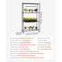 VEVOR Soporte para Plantas con Luz de Cultivo 4 Niveles 150 cm 90 W, Estante para Plantas con Ruedas Giratorias de Goma, 3 Modos de Iluminación Ajustables, para Crecimiento de Planta, 900x350x1500 mm