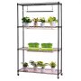 VEVOR Plant Shelf with Grow Light, 4-Tier Indoor Plant Stand, 150 cm Tall Plants Display Rack with Wheels, 90W 3-Color Full Spectrum Grow Lights, Heavy Duty Metal Flower Pot Holder for Seed Starting
