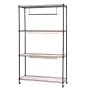 VEVOR Plant Shelf with Grow Light, 4-Tier Indoor Plant Stand, 150 cm Tall Plants Display Rack with Wheels, 90W 3-Color Full Spectrum Grow Lights, Heavy Duty Metal Flower Pot Holder for Seed Starting