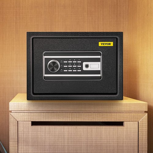 VEVOR Caja Fuerte de Seguridad con Huella Dactilar 22L Caja Fuerte Antirrobo del Hogar 34,5 x 24,5 x 21 cm Huella Digital Contraseña Llave WiFi Abierto del Hotel de Oficina en Casa Caja de Seguridad