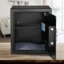 VEVOR Safe Box, 0.048 m³ Money Safe with Fingerprint Lock and Digital Keypad, Home Safes with A Removable Shelf, Wall-Mounted Security Safe for Cash, Watch, Passport, Document, Black