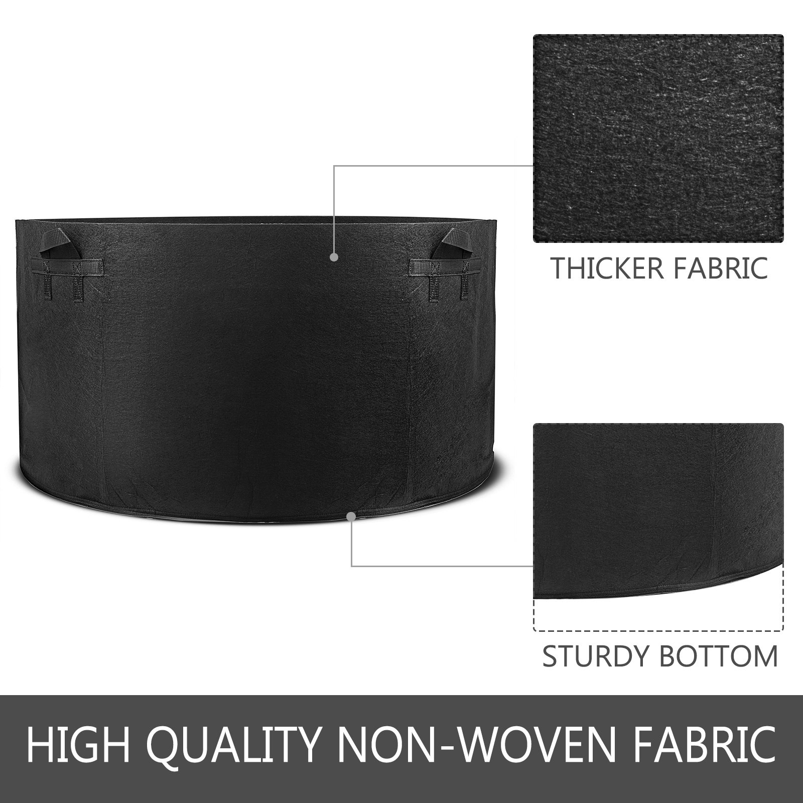 Fabric Plant Grow Bags Plant Roots Durable Hydroponic System Great Street Price