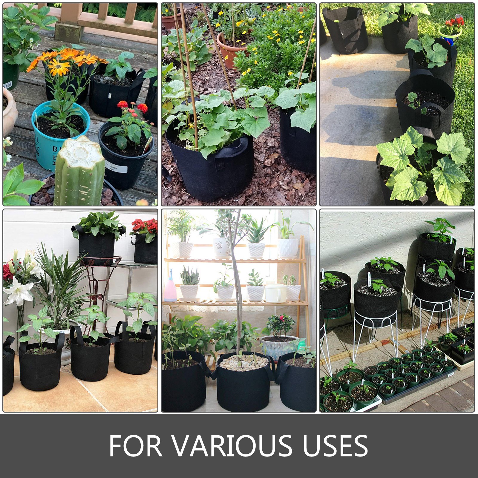 Fabric Plant Grow Bags Plant Roots Durable Hydroponic System Great Street Price