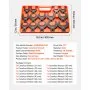 VEVOR Juego de Llaves de Pata de Gallo 14 Piezas Métricas de 27 a 50 mm, Llaves de Pata de Cuervo de Extremo Abierto, Accionamiento de 1/2", Bandeja de Almacenamiento, para Mantenimiento Reparación