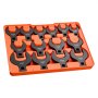 VEVOR Crowfoot Wrench Set, 1/2" Drive, 14-Piece SAE 1-1/16" to 2" Crows Foot Wrenches, 40Cr Alloy Steel, with Storage Tray, Dual Size Markings on Tools and Tray, for Auto Maintenance or Repairs