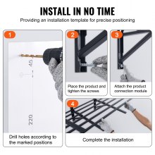 VEVOR 2 estantes de almacenamiento para garaje de 6 x 2 pies, estantes resistentes montados en la pared