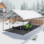 VEVOR Tent Garage, 4 x 8 x 3.15 m, Garage Tent, Carport with Steel Frame & Roof, Car Tent Garage Shade with Removable Side Walls, Multi-Purpose Car Shelter for Pickup Trucks, Boats, Cars & Tractors