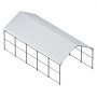 VEVOR Tent Garage, 4 x 8 x 3.15 m, Garage Tent, Carport with Steel Frame & Roof, Car Tent Garage Shade with Removable Side Walls, Multi-Purpose Car Shelter for Pickup Trucks, Boats, Cars & Tractors