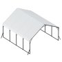 VEVOR Heavy Duty Metal Carport, 5.8 x 6 x 3.77 m Outdoor Carport with Sturdy Frame & Roof, Car Garage Shade with Removable Sidewalls, Multi-Use Car Shelter for Pickup, Boat, Trucks & Tractors