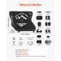 VEVOR Bolsa de Transporte para Bicicleta Distancia entre Ejes de 94-106 cm 600D, Bolsa para Llevar Bicicleta con Candado TSA y Doble Cremallera, para Viajes en Avión, Exteriores, Coche, Tren, Negro