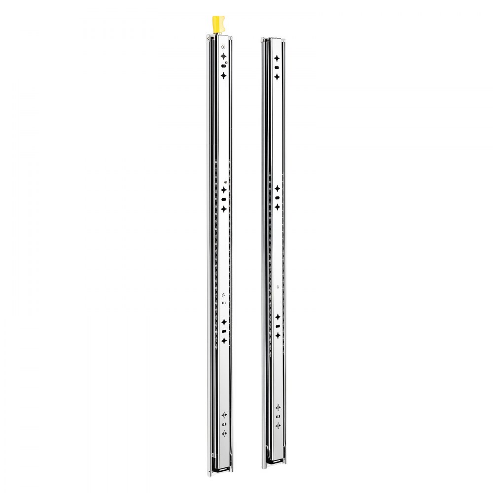 VEVOR Guías para Cajones 75 cm 113,4 kg, Correderas para Cajones con Bloqueo, Extensión Completa, Rodamientos de Bolas, Montaje Lateral, Tornillos, Tuercas, 6 Pares para Armarios, Cocinas, Caravanas