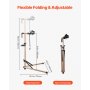 VEVOR Soporte Resistente de Reparación de Bicicletas de 40 kg con Altura Ajustable 105 a 150 cm y Bandeja Magnética para Herramientas, para Bicicletas de Montaña y Carretera, 1040 x 720 x 1590 mm