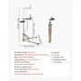 VEVOR Soporte Resistente para Reparación de Bicicletas de 49,9 kg, Altura Ajustable de 1025-1510 mm y Bandeja Grande para Herramientas, para Bicicletas de Montaña y Carretera, 940 x 795 x 1700 mm