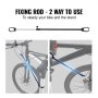 VEVOR Soporte Plegable para Taller de Bicicletas Carga de 30 kg Soporte de Reparación de Bicicletas Ajustable en Altura, Abrazadera Giratoria de 360° con Soporte para Herramientas para Mantenimiento