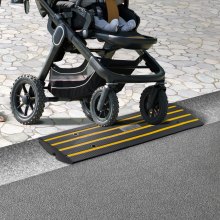 VEVOR Rampa para silla de Ruedas Altura de 6,5cm Rampa de Goma Carga de 15 t Rampa antideslizante extensible para Silla de Ruedas para Muelle de carga