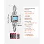 VEVOR Báscula Colgante Digital Carga Máxima 3000 kg Resolución 500 g con Aluminio Fundido, Retención de Pico Datos, Tara, Pantalla LCD, Escala Digital de Grúa Portátil para Almacén Pesca Granja Taller