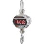 VEVOR Báscula Colgante Industrial 3000 kg Báscula de Grúa Digital con Control Remoto Carcasa de Aluminio Fundido, Pantalla LED de Alta Precisión para Granja, Caza, Pesca, Garaje al Aire Libre, Plata