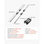 VEVOR Kit de Riel de Guía Lineal HGR20 2 Rieles 1000 mm, Eje Lineal con 4 Bloques Deslizantes con Rodamientos, Antioxidante y de Alta Precisión, para Bricolaje, Fresadoras CNC, Tornos, Impresoras 3D